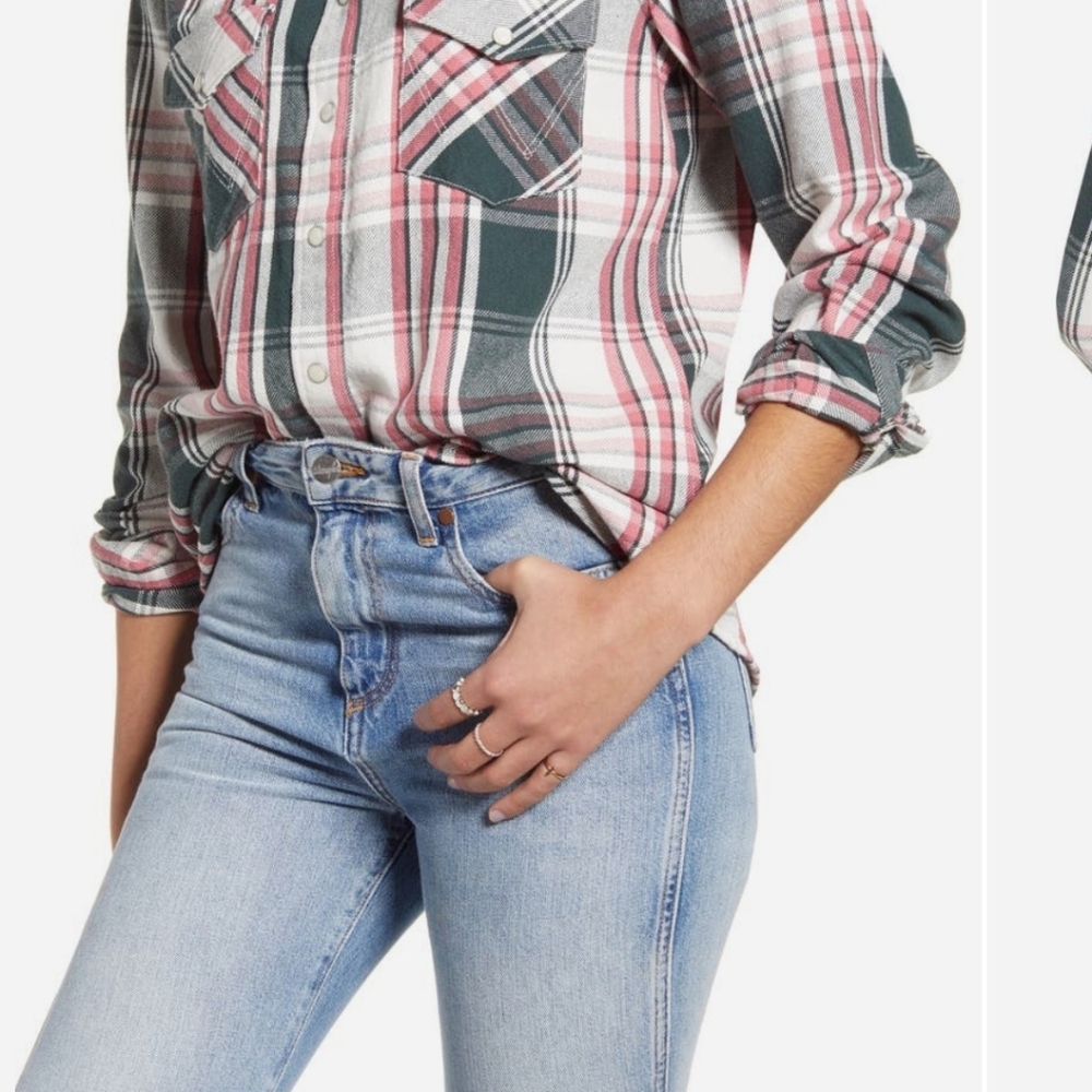 Wrangler Women's Long Sleeve Plaid Shirt - Size XL - 100% Cotton